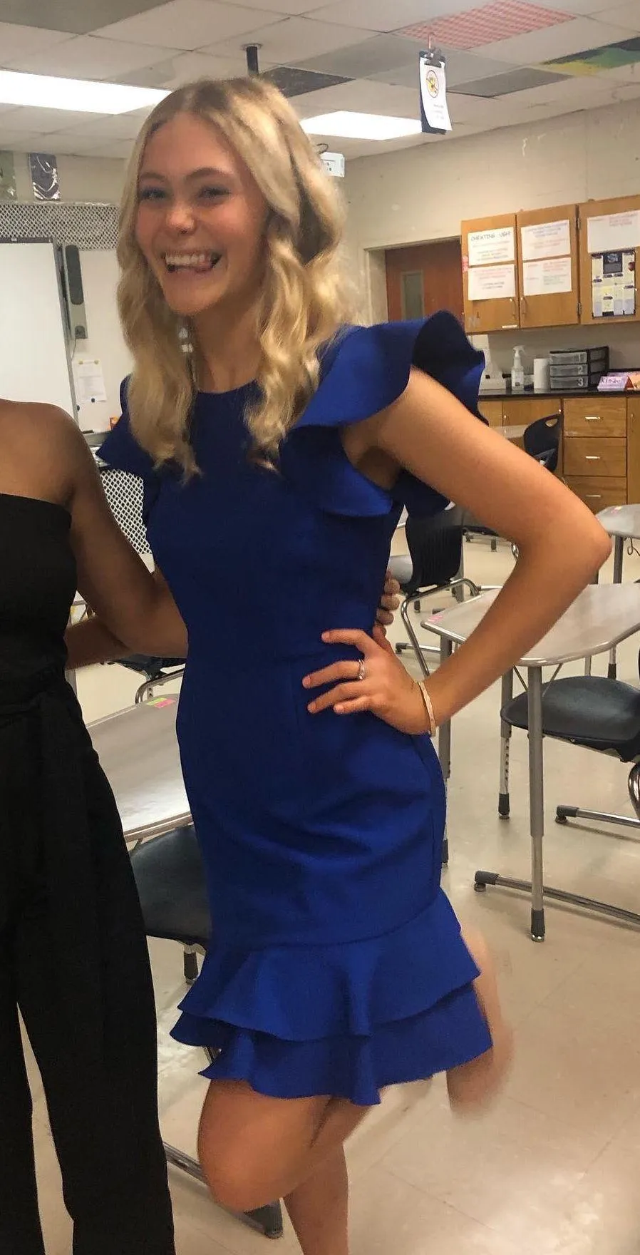 C. Luce Blue Cocktail Dress  - Image 3