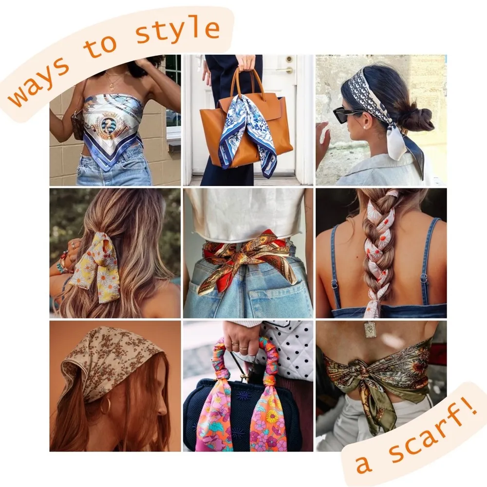 Givenchy Vintage Paris Pink & Blue Floral Scarf Wraps - Image 9