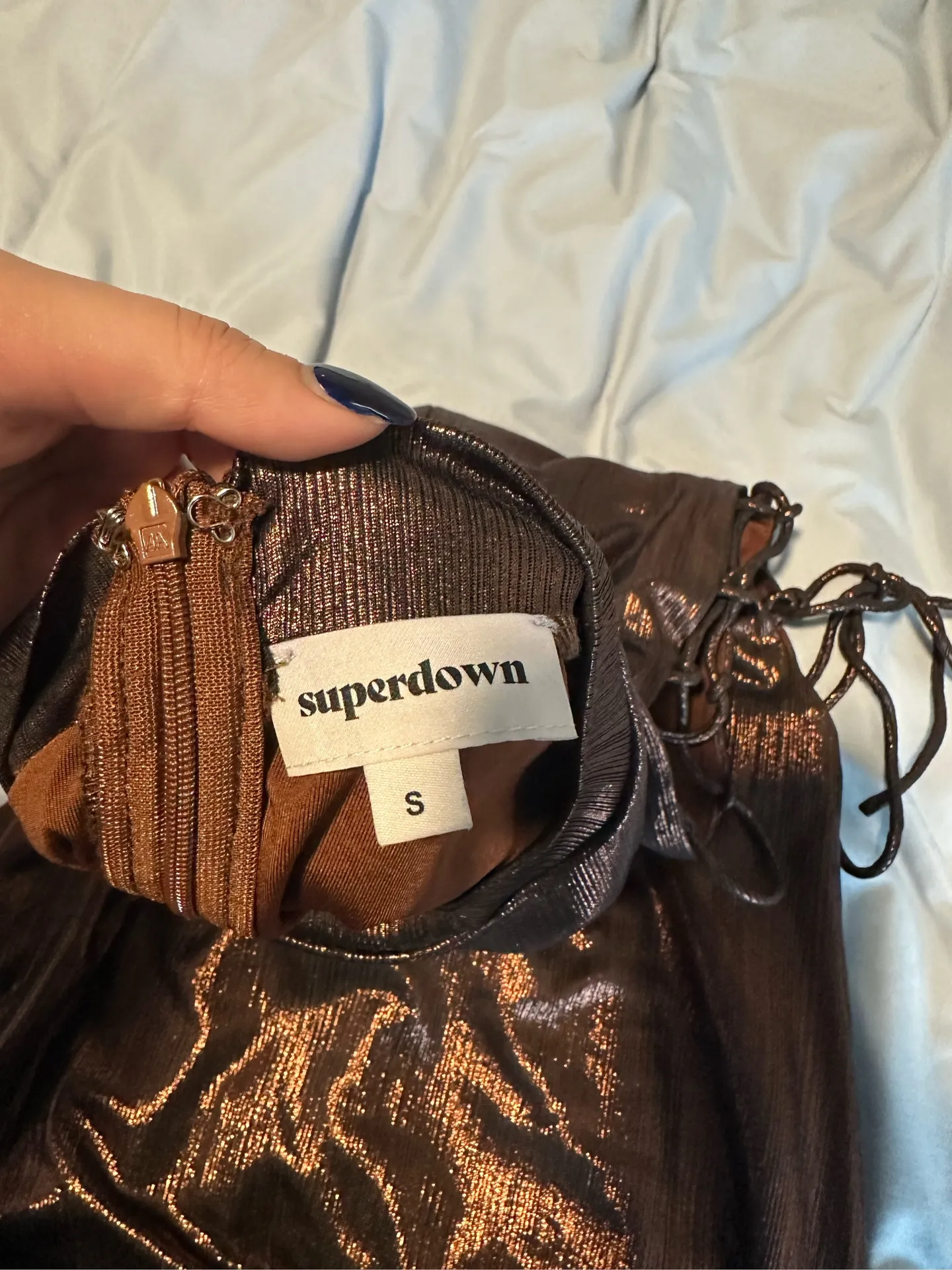 superdown Theresa lace up Dress - Image 4