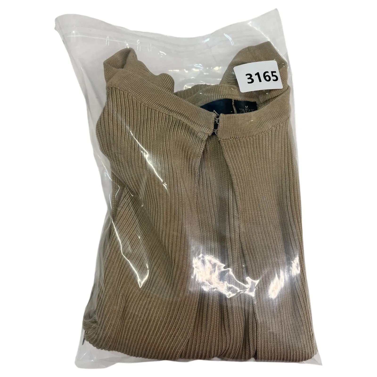 Dana Buchman Cardigan Sweater Womens Medium Tan Silk Ribbed 3/4 Sleeve Classic - Image 12