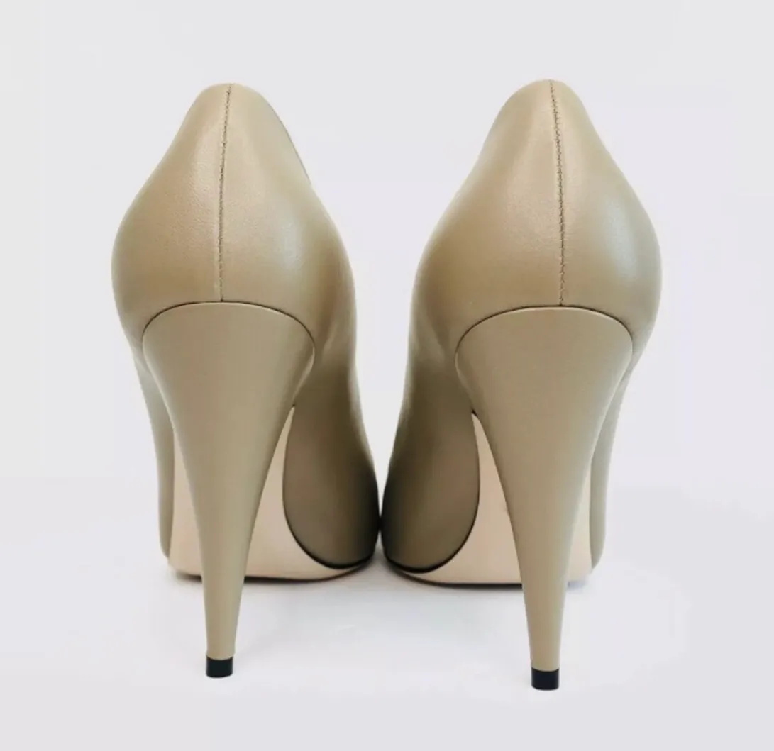 Charlotte Mud Taupe Pumps - Image 5