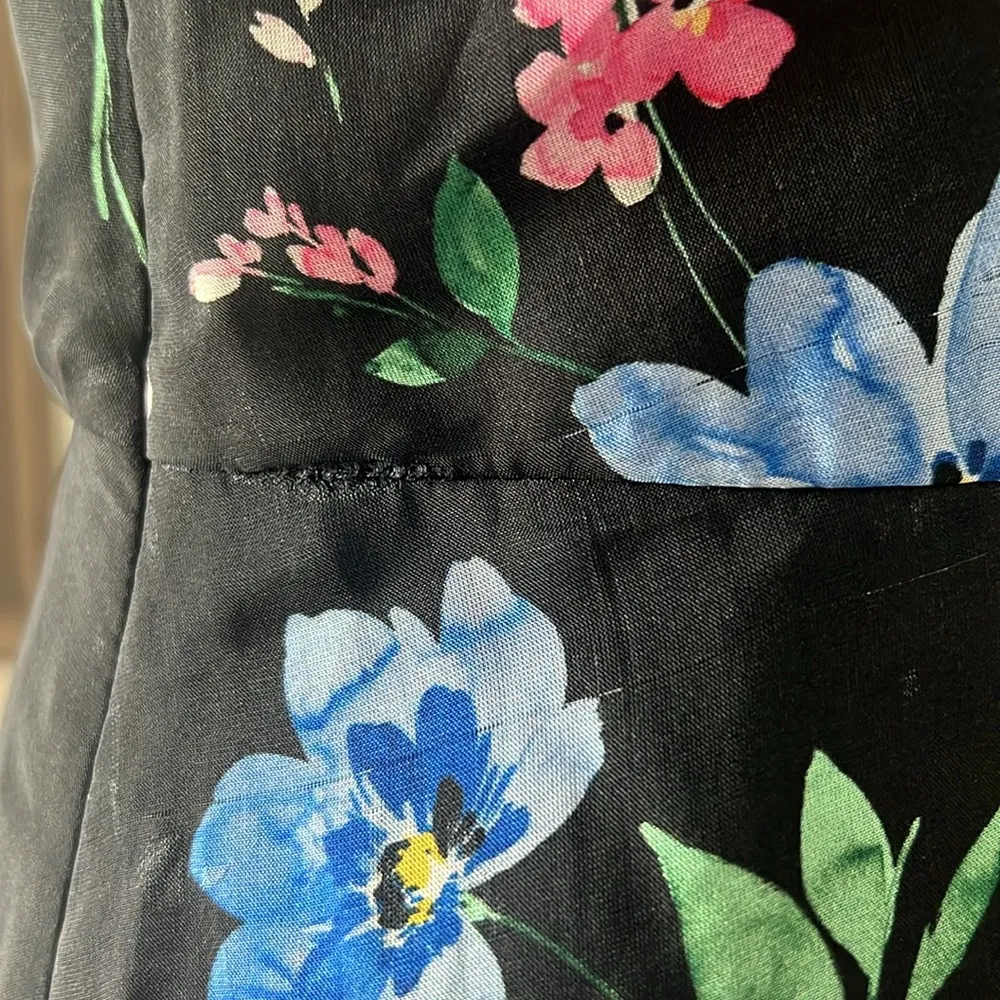 Shoshanna Midnight Gia One Shoulder Silk Floral Dress, Black Size 8 Retail $595 - Image 12