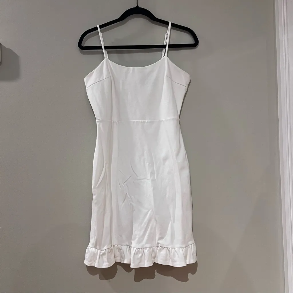 Lulus White Ruffled Bodycon Mini Dress - Image 4