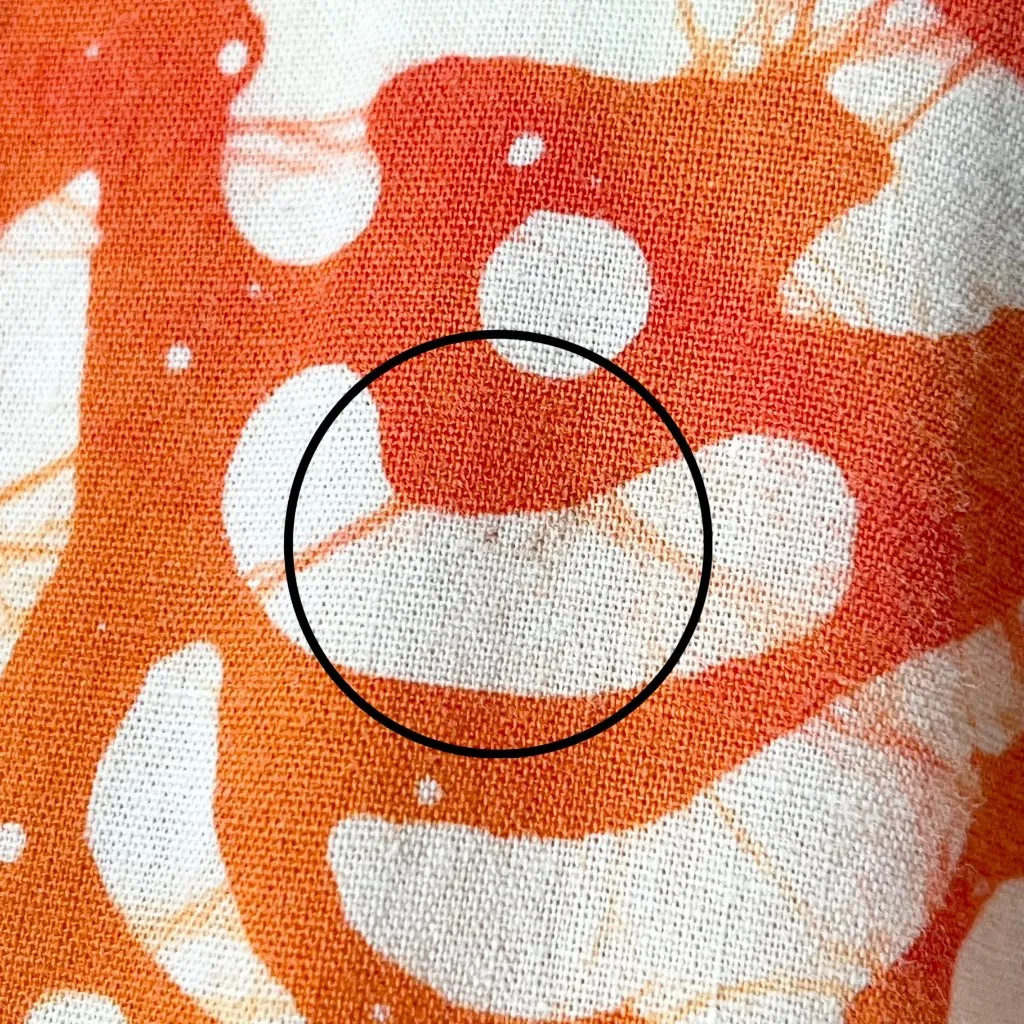 Muumuu Dress Orange White Pattern Batik Fabric‎ Short Sleeves Maxi Bow Casual - Image 10