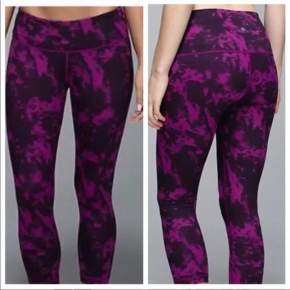 Lululemon Wunder Under Hi Rise Tye Dye Crop 6 - Image 2