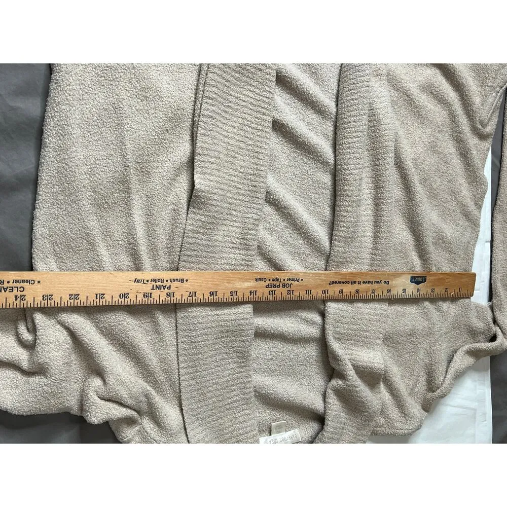 BAREFOOT DREAMS womens size L/XL cardigan open front cream cozycore, office wear - Image 3