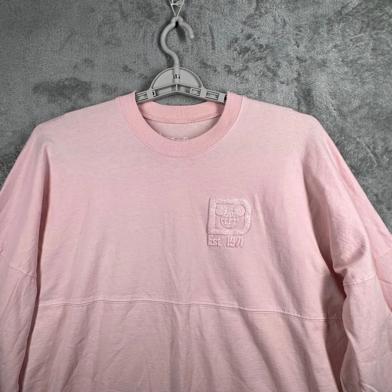 Disney Parks Spirit Jersey M Pink Walt Disney World Oversized Long Sleeve Tee Size M - Image 4