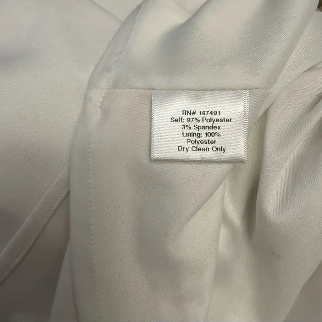 Katie May Drape Back Crepe Gown Size 4 in Ivory EUC‎ - Image 8