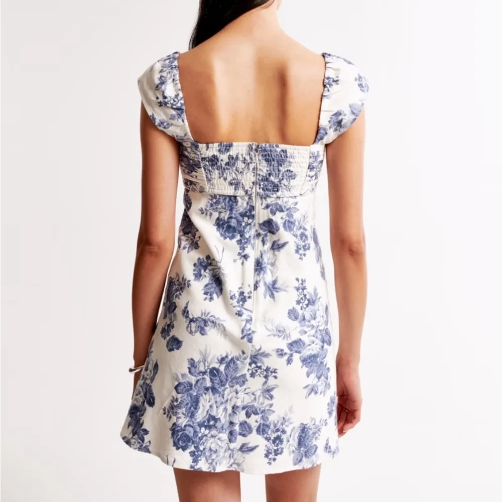 Abercrombie & Fitch Petite Emerson Cap Sleeve Linen Blend Mini Dress - Image 5