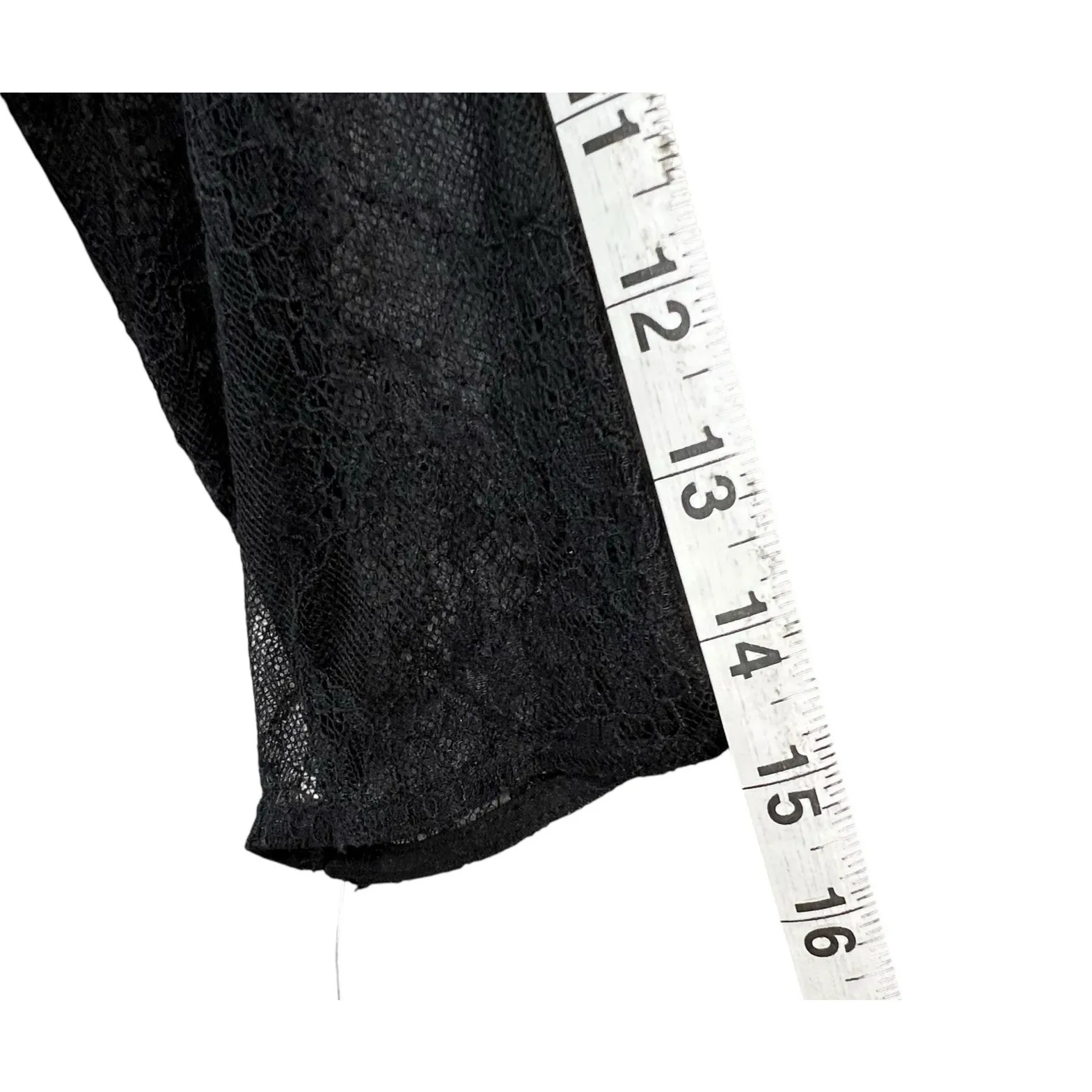 Taylor Dress Women 6 Black Champagne Lace Pleated A Line Formal Cocktail Holiday - Image 12