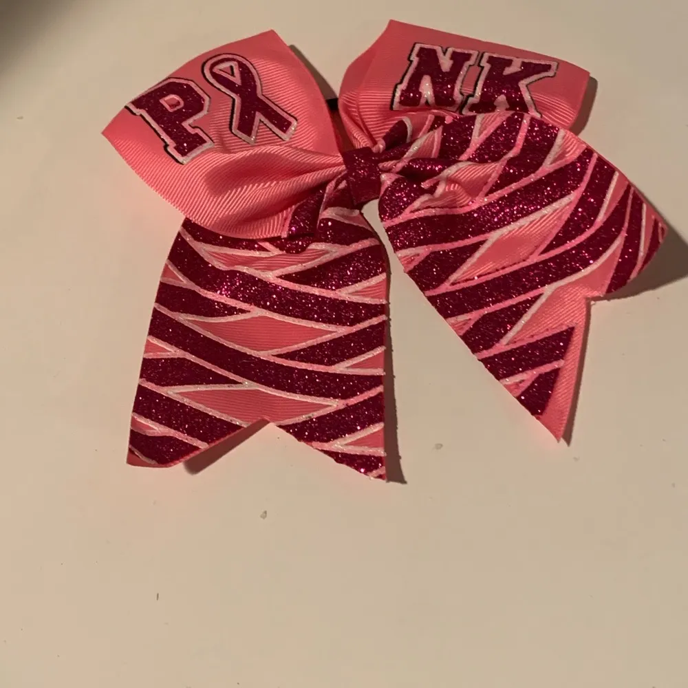 Cancer awareness Pink Hair Tie Bow - Image 2