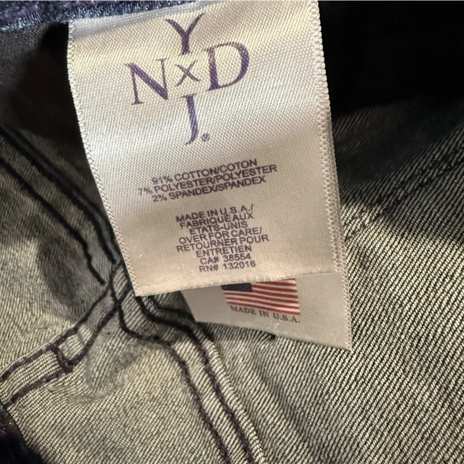 NYDJ Women's‎ Alina Ankle Skinny Jeans 12 Dark Wash Distressed Denim Shapewear - Image 7