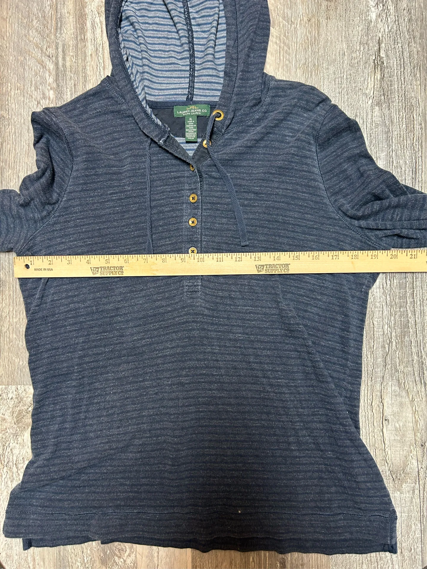 LRL Lauren Jeans Company Lightweight Hoodie Size XL - Image 5