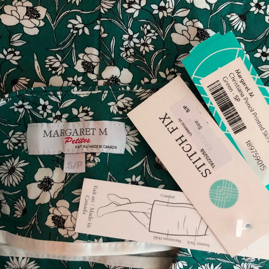 Margaret M nwt stitch fix Christiana Green Floral Pencil Skirt Size undefined - Image 3