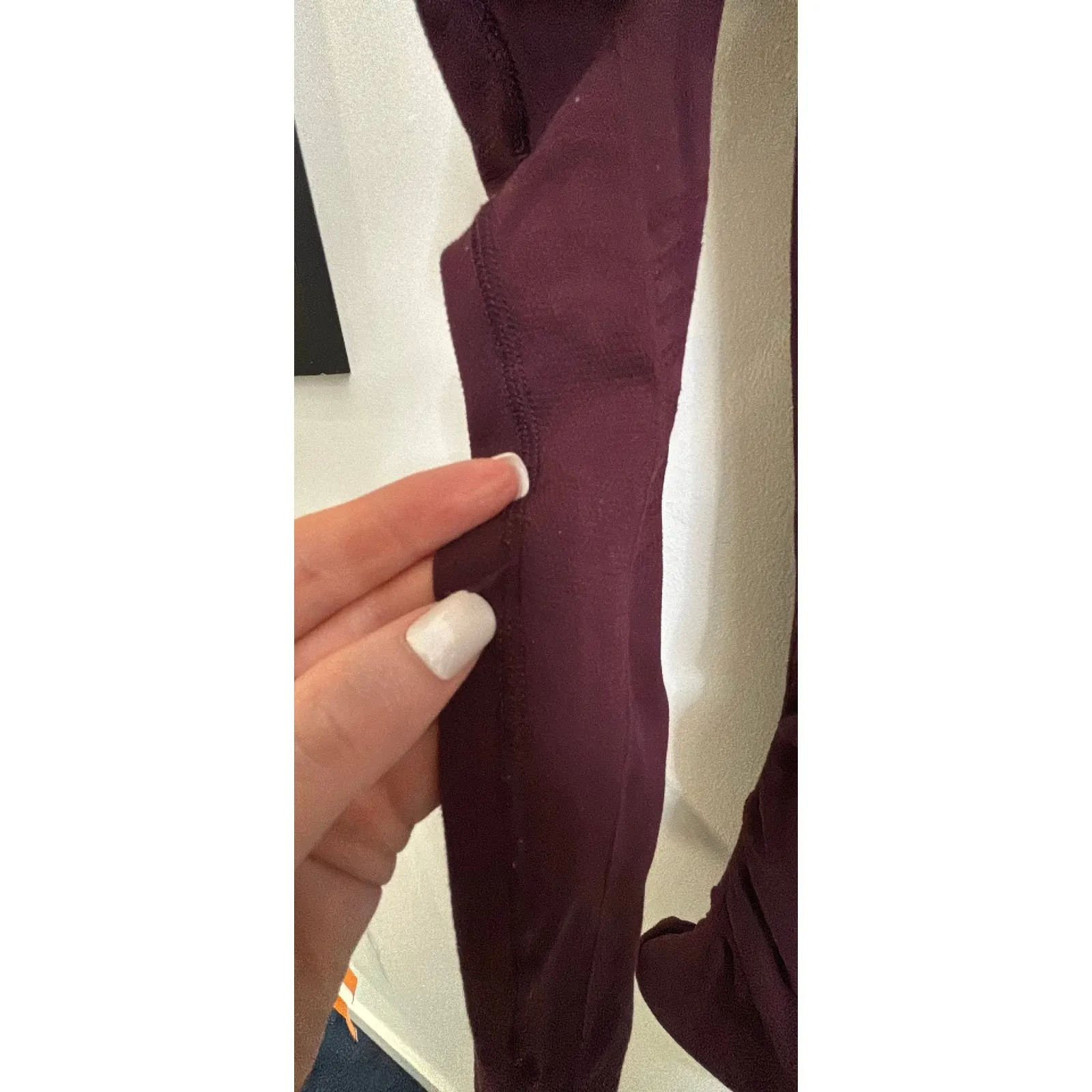 Athleta Speedlight Seamless Top Womens XS Burgundy Long Sleeve Spiced Cabernet - Image 5