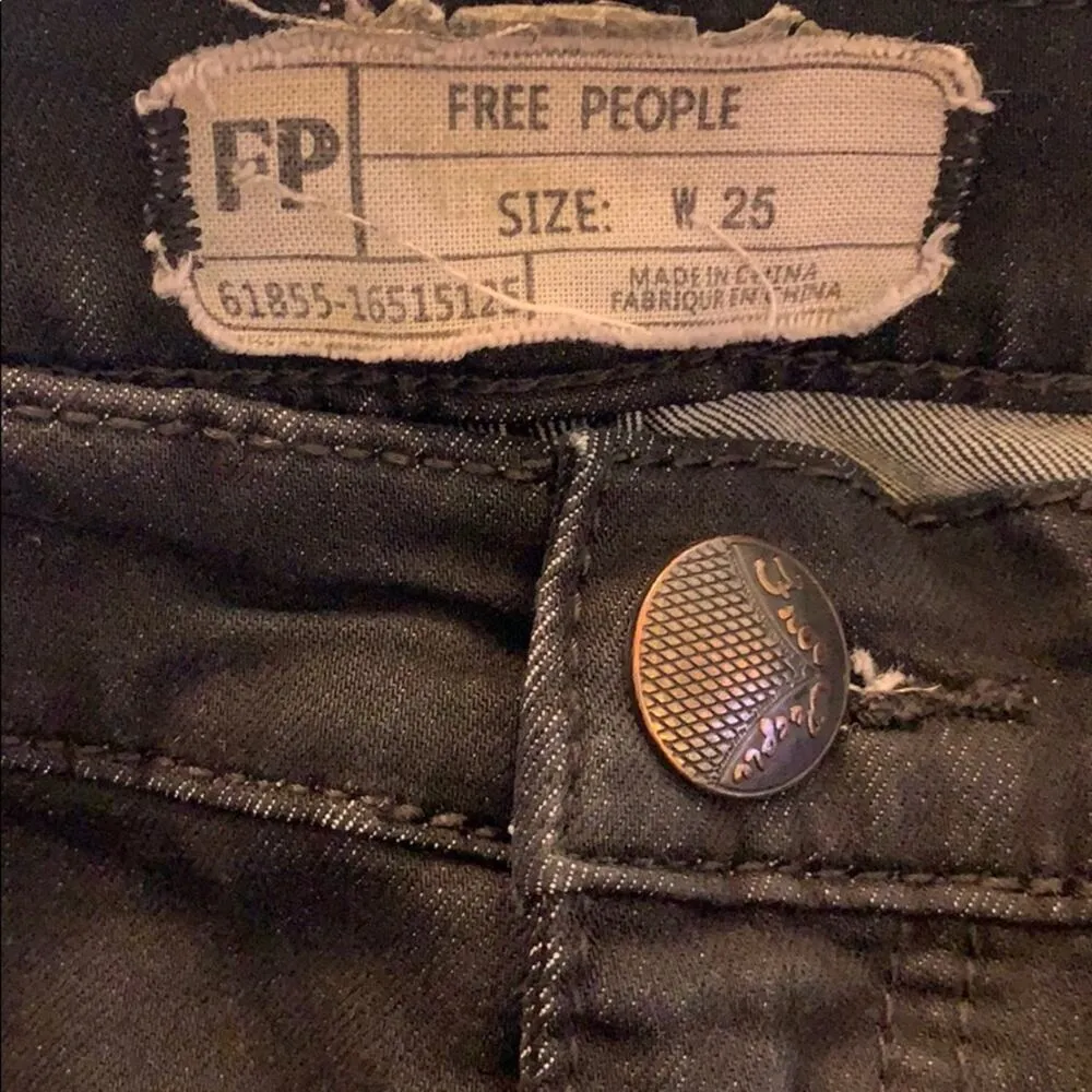 Free People Skinny Black Ankle Jeans - Image 2