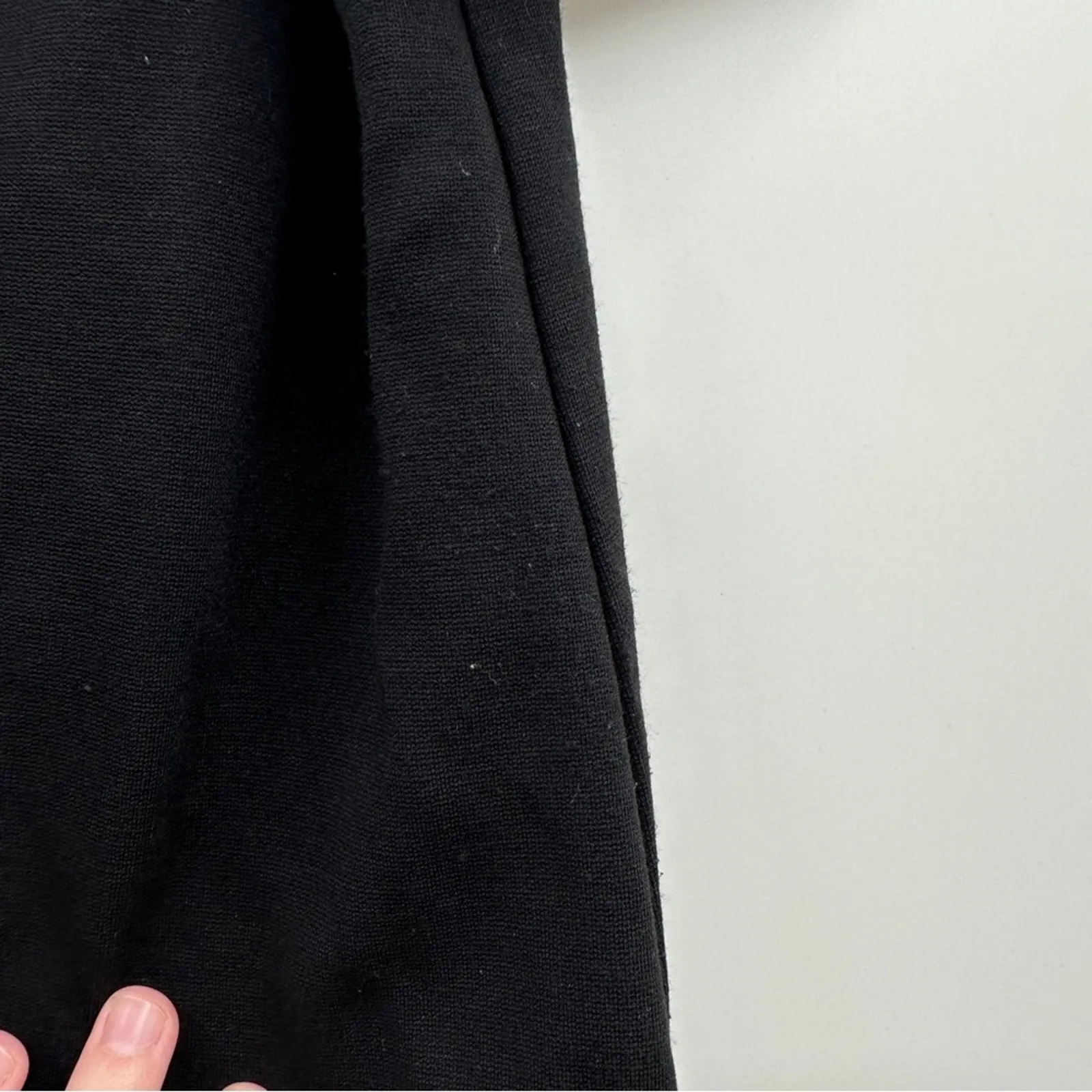 Theory Black High Collared Neck Button Front Mini Tunic Dress‎ Size 4 - Image 9