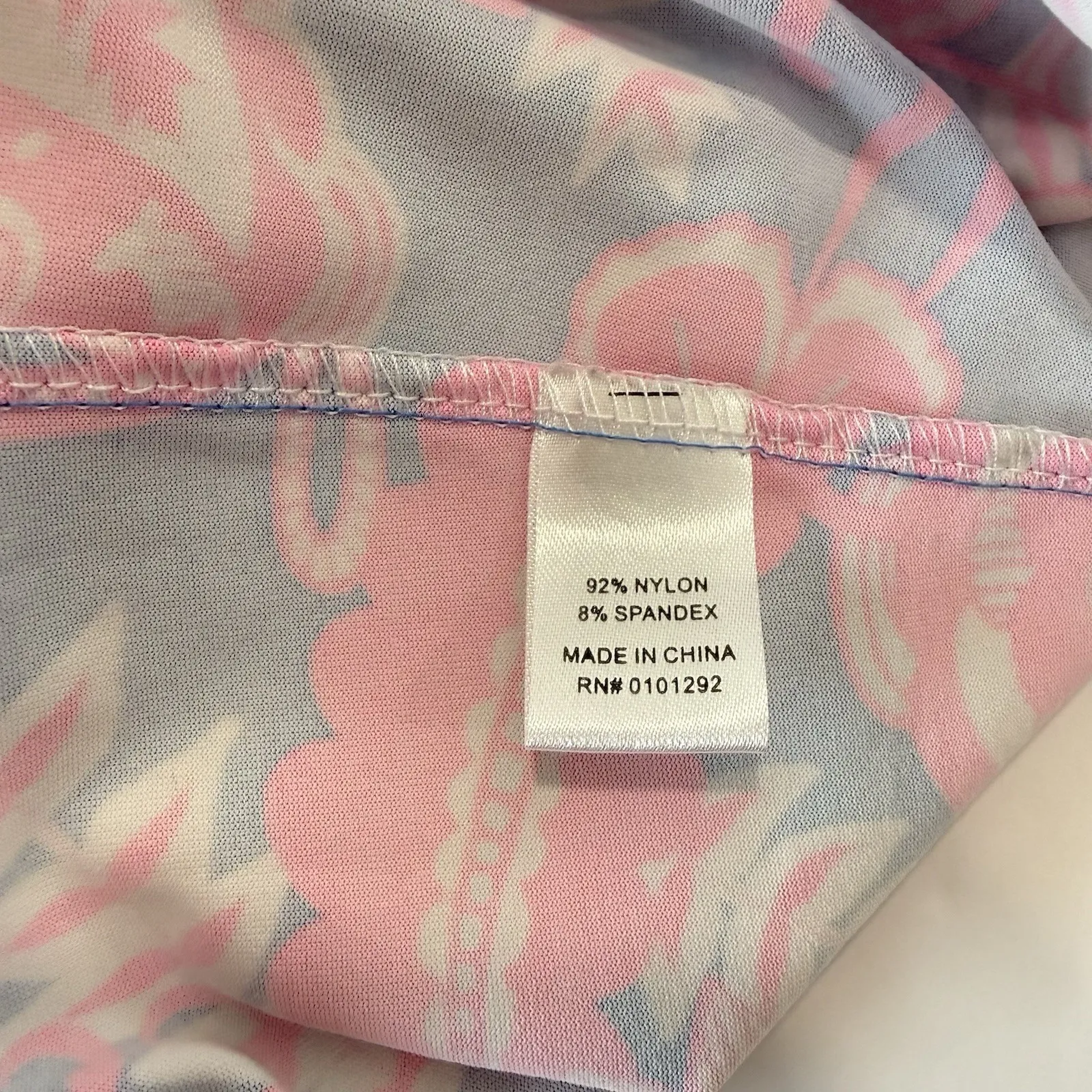 Lulu B Pink Blue Tropical Floral 3/4 Sleeve Shift Dress Size XL Resort Cruise Size L - Image 11