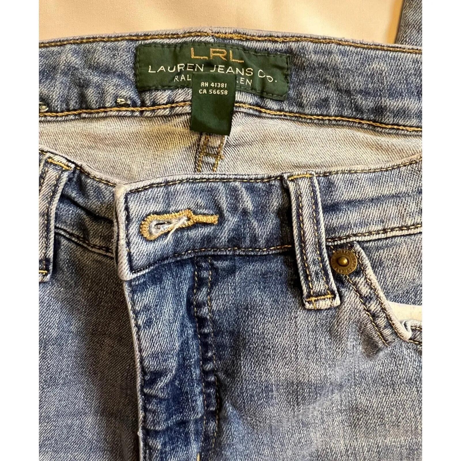 Lauren Ralph Lauren Women's‎ Skinny Jeans Size 4 Medium Wash Stretch Denim - Image 5