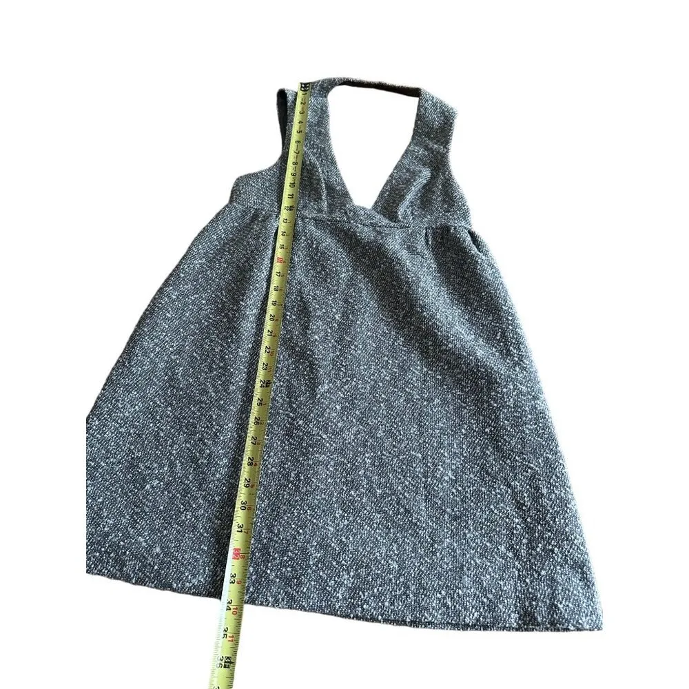 Womens Pinafore Short Tweed Dress V - Image 8