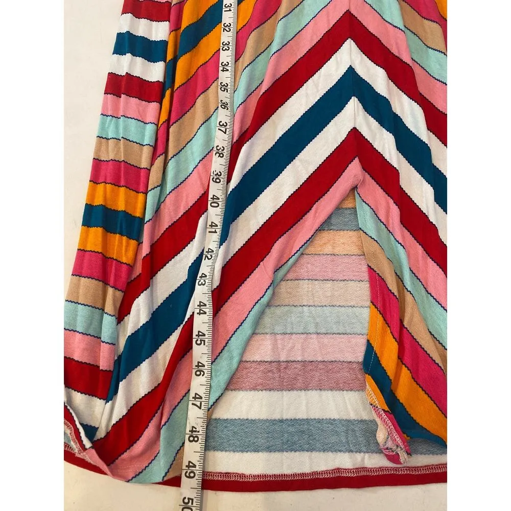 Lane Bryant Colorful Chevron Stripe Mid-Calf Sheath Dress EUC Sz 14/16 Knit - Image 12