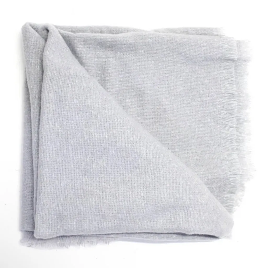 Hat Attack Womens Lightweight Oversized Cozy Scarf Light Heather Gray 52" x 53" - Image 2