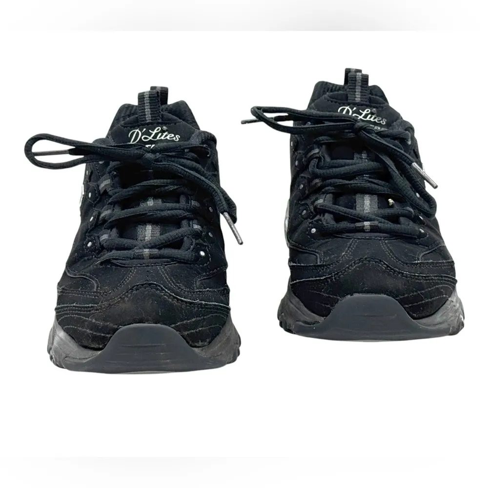 Skechers Women's Black D'Lites-Play on Fashion Sneaker - Size 7.5 - Image 10