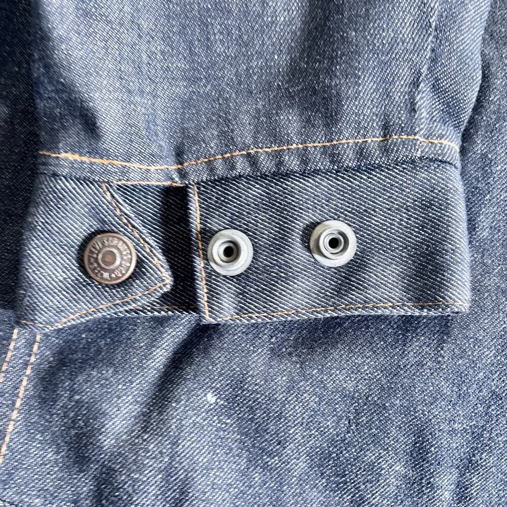 Levi's Vintage 1970s Denim Trucker Jacket Orange Tab XS/Small - Image 9