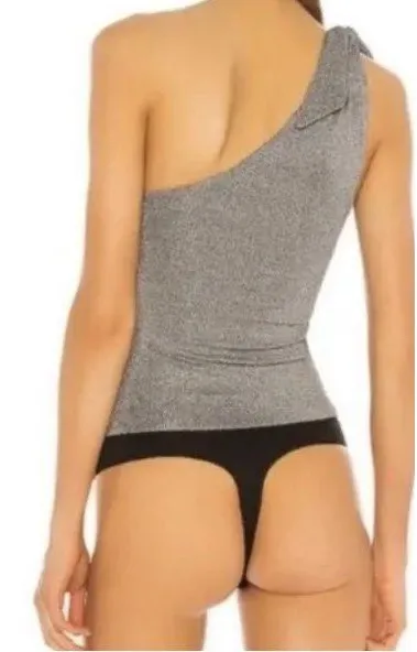 Lovers + Friends Mimi Metallic One Shoulder Bodysuit | Party / Night Out – Small - Image 2