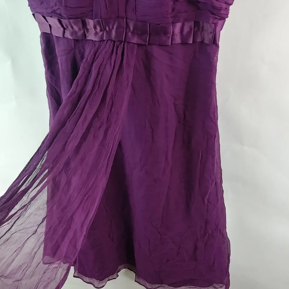 Max and Cleo  6 Purple Silk Mini Dress - Image 3