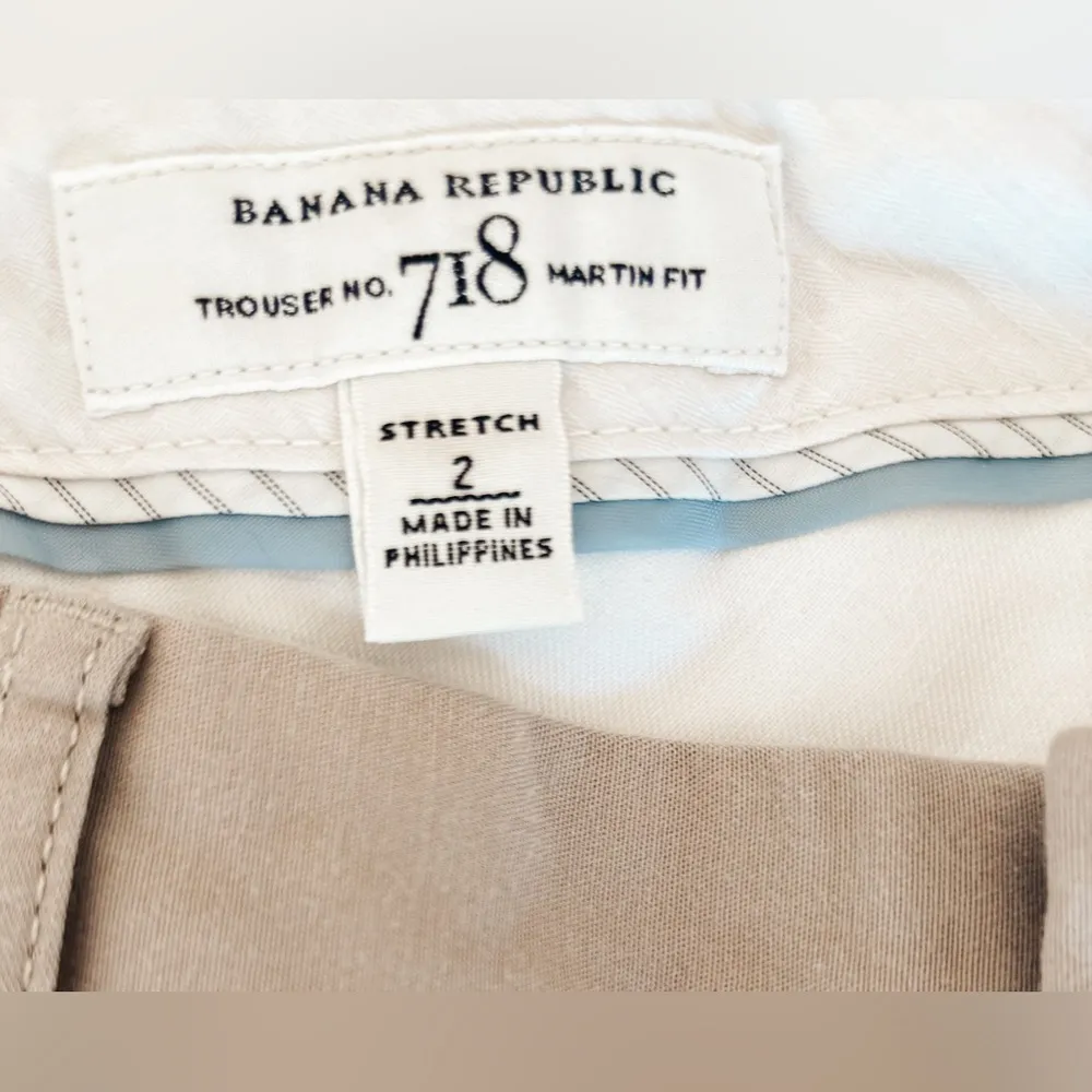BANANA REPUBLIC khaki 718 martin pants: size 2 - Image 7