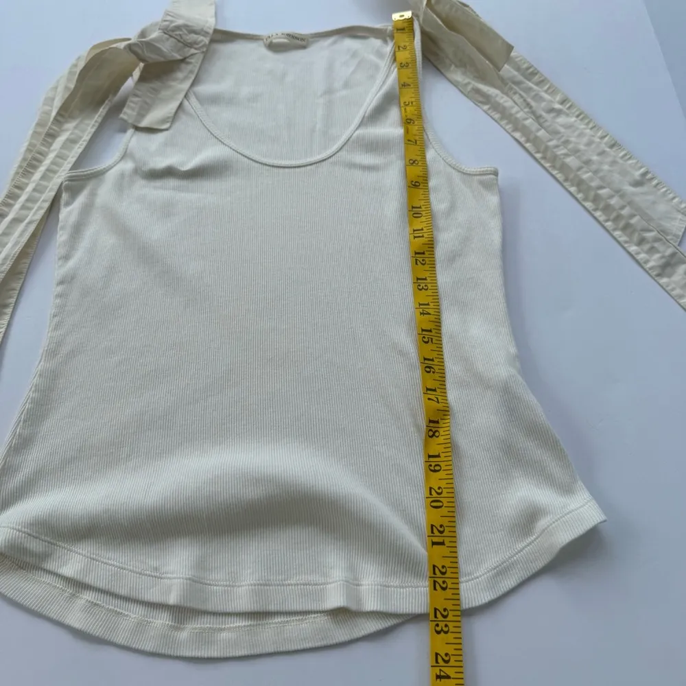 Ulla Johnson Ivory Tank Top with Tie Straps L - Image 9
