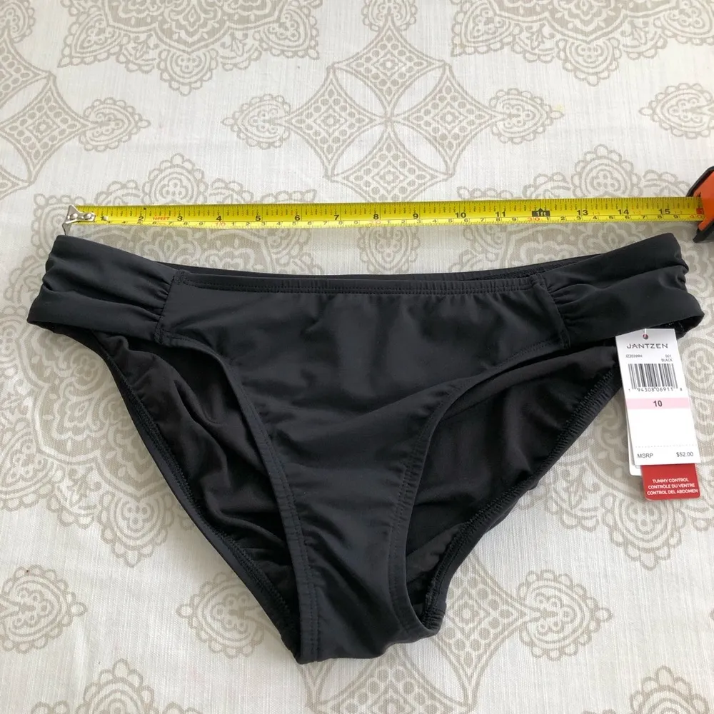 Jantzen Black Bikini Bottom Ruched Sides 10 - Image 8