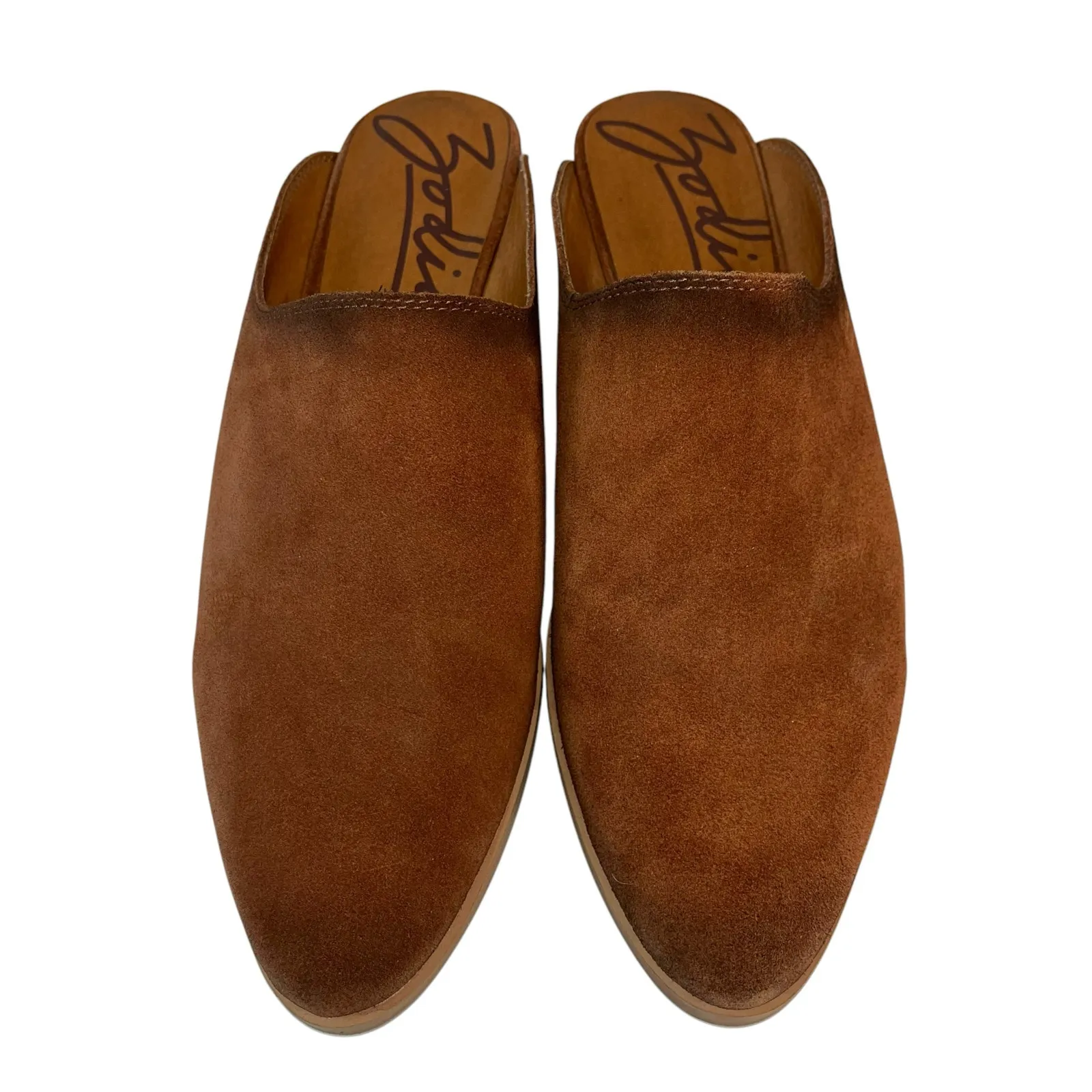 Zodiac Women’s Brown Leather Boho Western Cowgirl Neutral Minimalist Mule 9.5‎ - Image 2