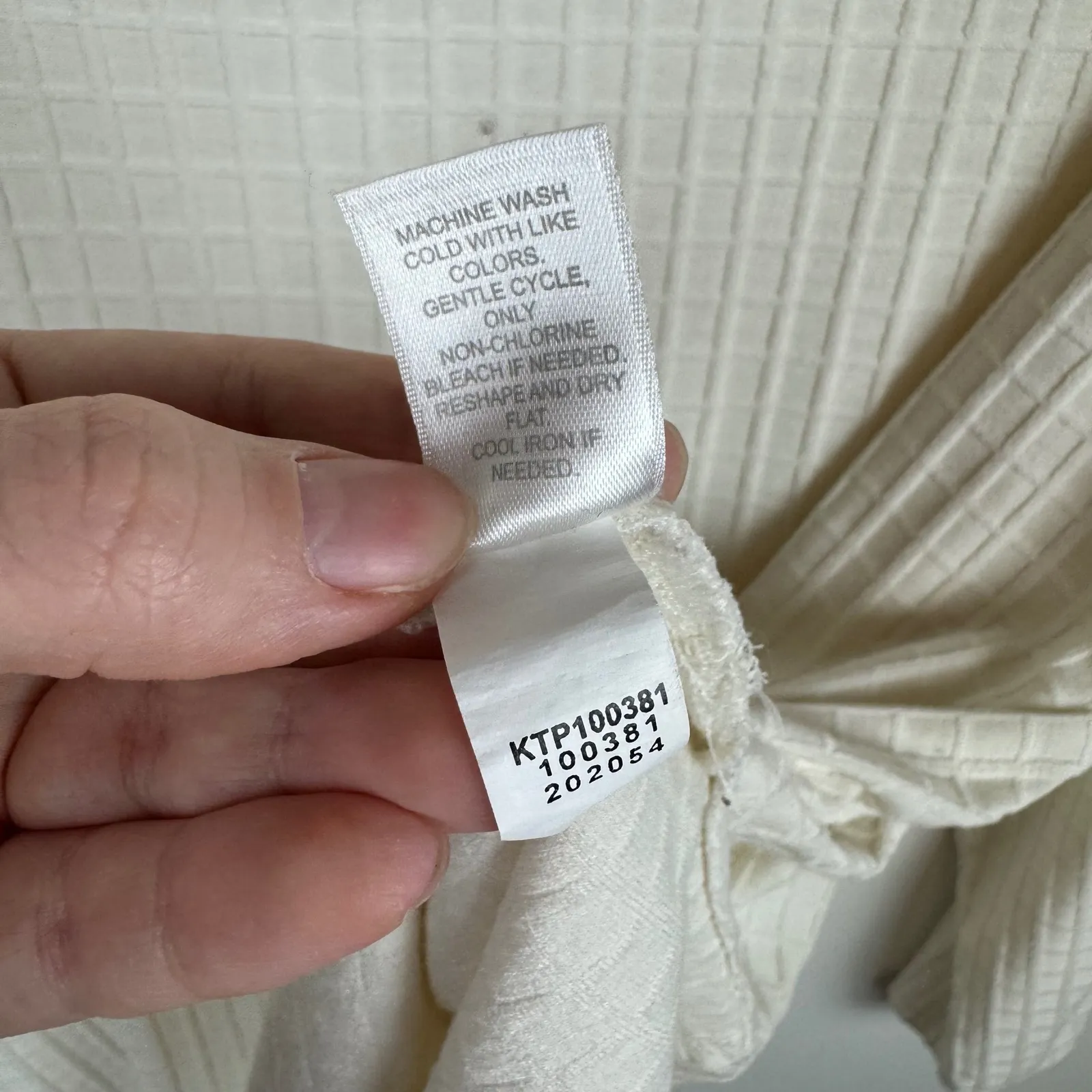 J Jill Wearever Collection Tunic Top Sz XL‎ Cream 3D Waffle Knit Long Sleeve White - Image 8