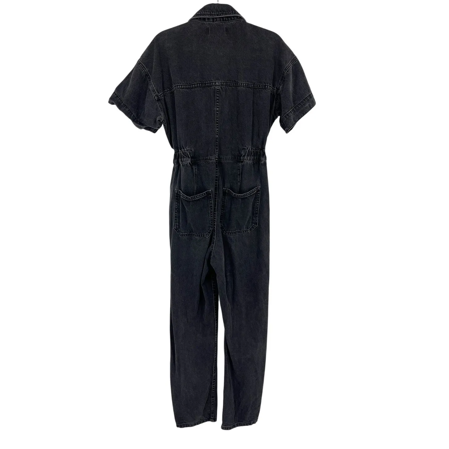 Free People Marci Denim Jumpsuit Iron Washed Black Size XS Utility Coveralls - Image 8