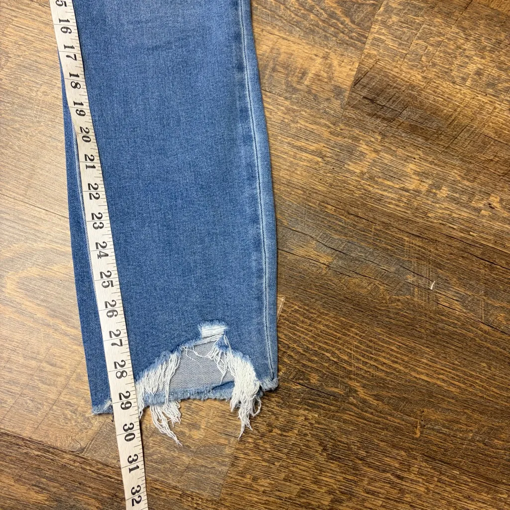 Abercrombie & Fitch The Super Skinny Ankle High Rise Jeans Size 31/12L Distress - Image 8