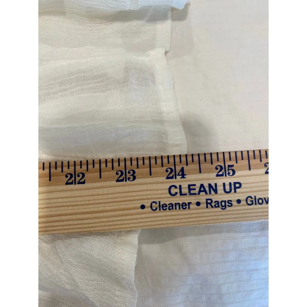 Vanessa Virginia Women's Top Size 2 Boho Crochet Trim Sleeveless White Blouse - Image 10