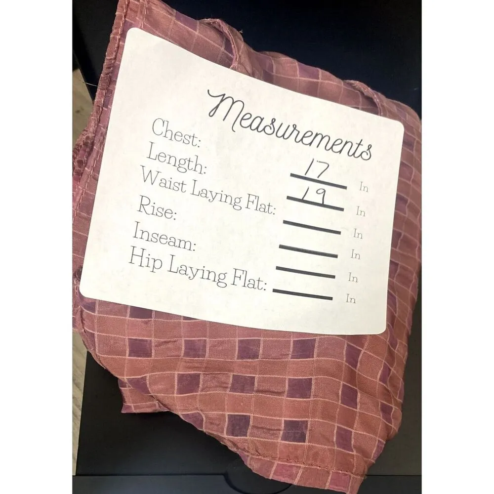 Zara Gingham Sleeveless Sheer Blouse Button Keyhole Back M Rose Pink #2980 - Image 8