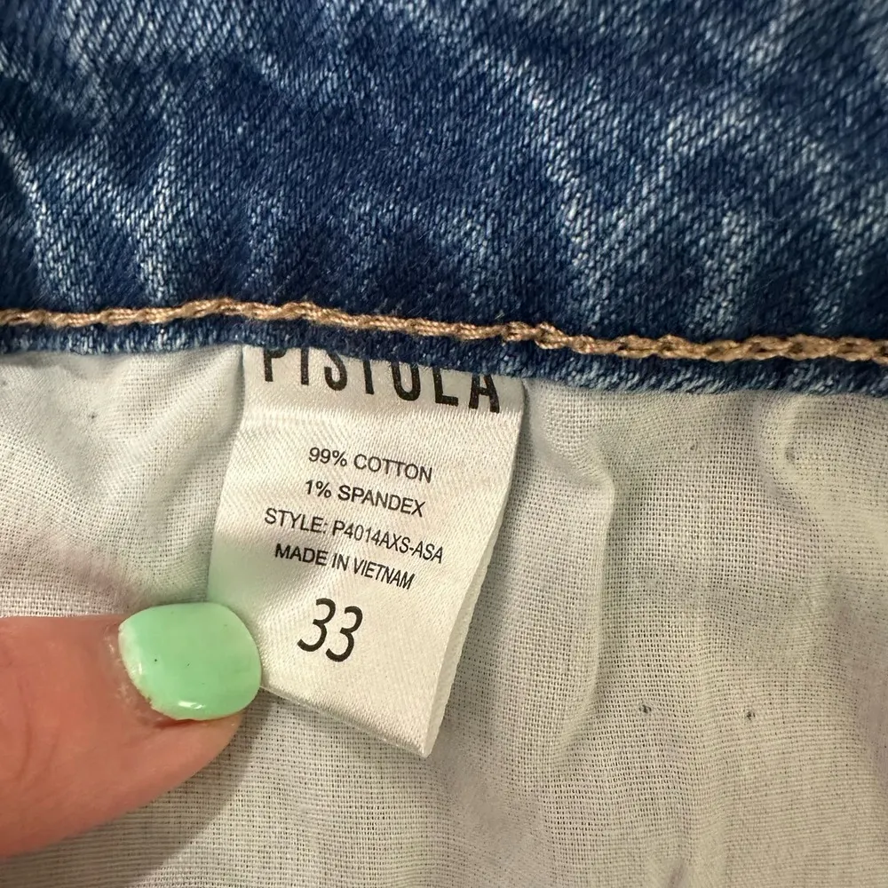 Pistola Revolve Womens size 33 Denim Jean Cut Off Shorts 3 Inch Inseam Boho - Image 6