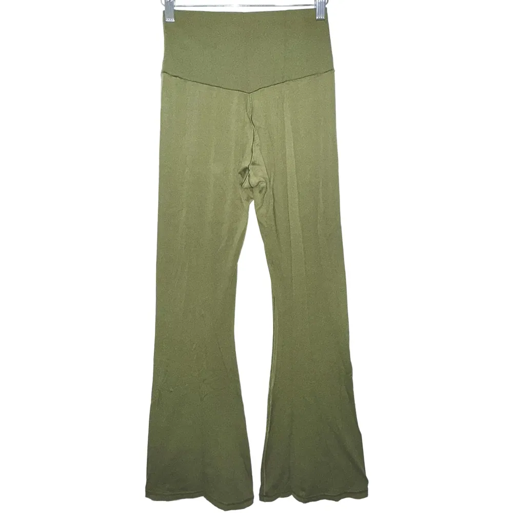 Aerie OFFLINE Real Me Flare Hi-Rise Leggings Asparagus Green Womens Size Large L - Image 9