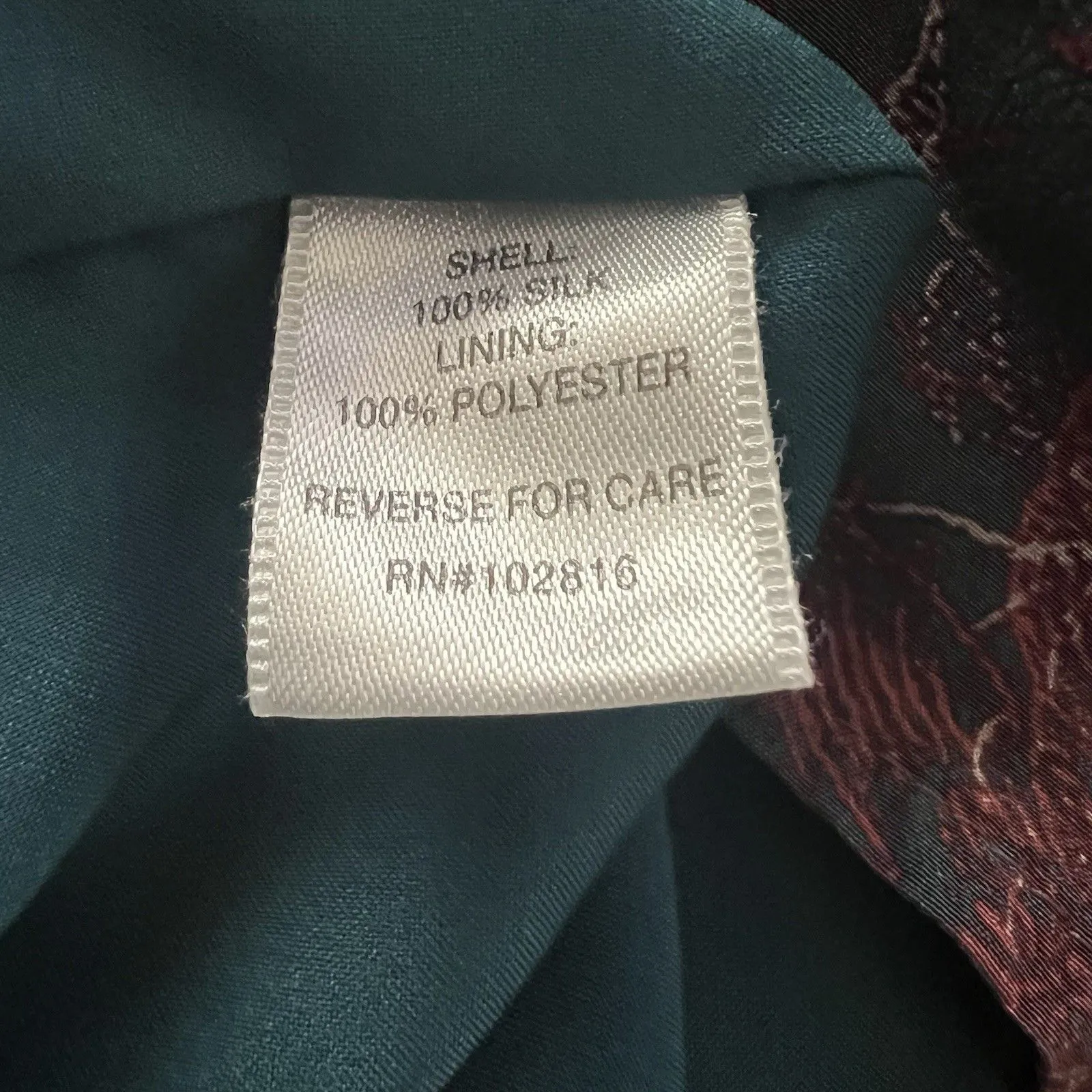 Garnet Hill Dress Sz 2 100% Silk - Image 4