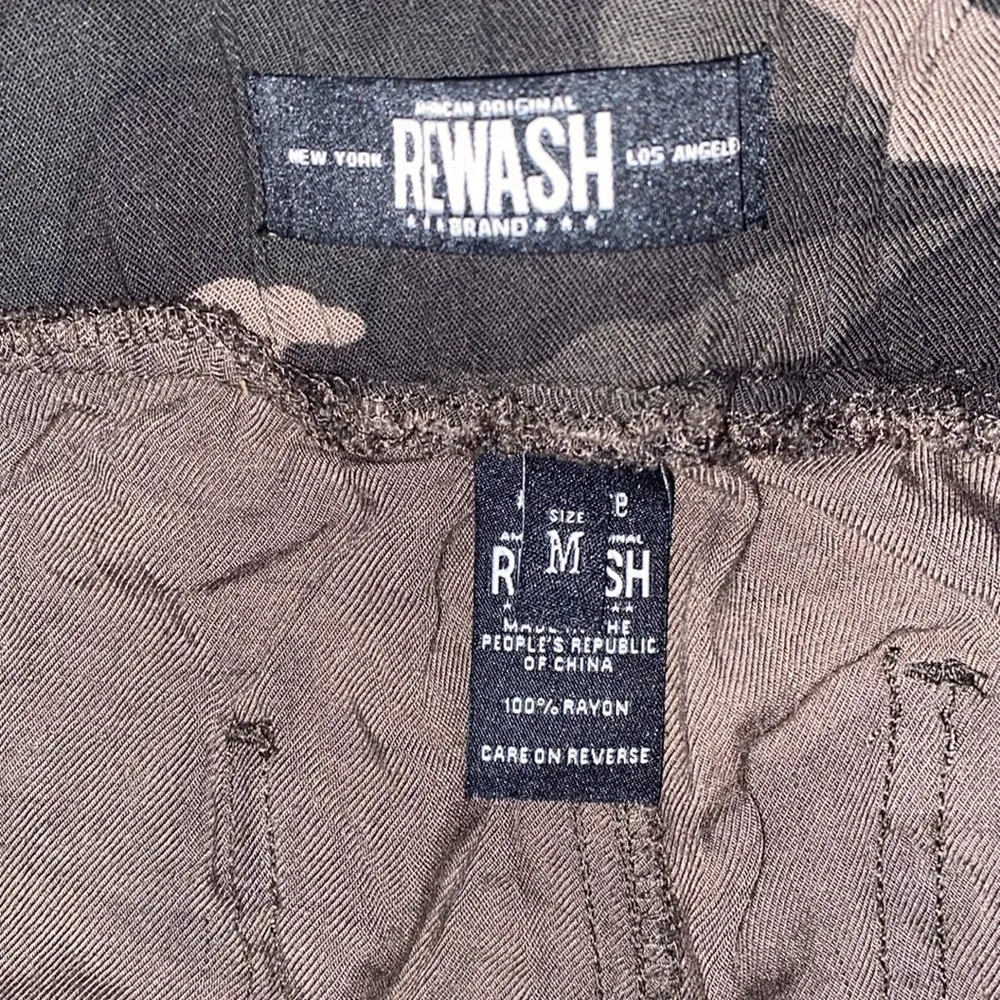 Rewash High Waisted Light Fabric Pants w Belt - Image 2