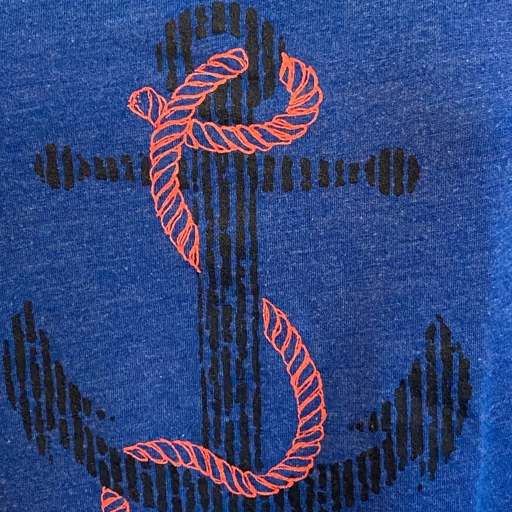 Cinder + Salt blue anchor rope shirt S - Image 2