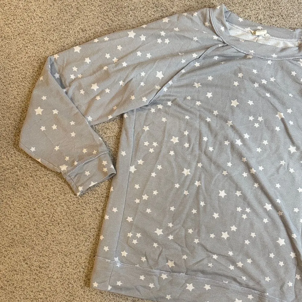 Caslon Gray Star Pattern Women’s Sweater Medium - Image 2