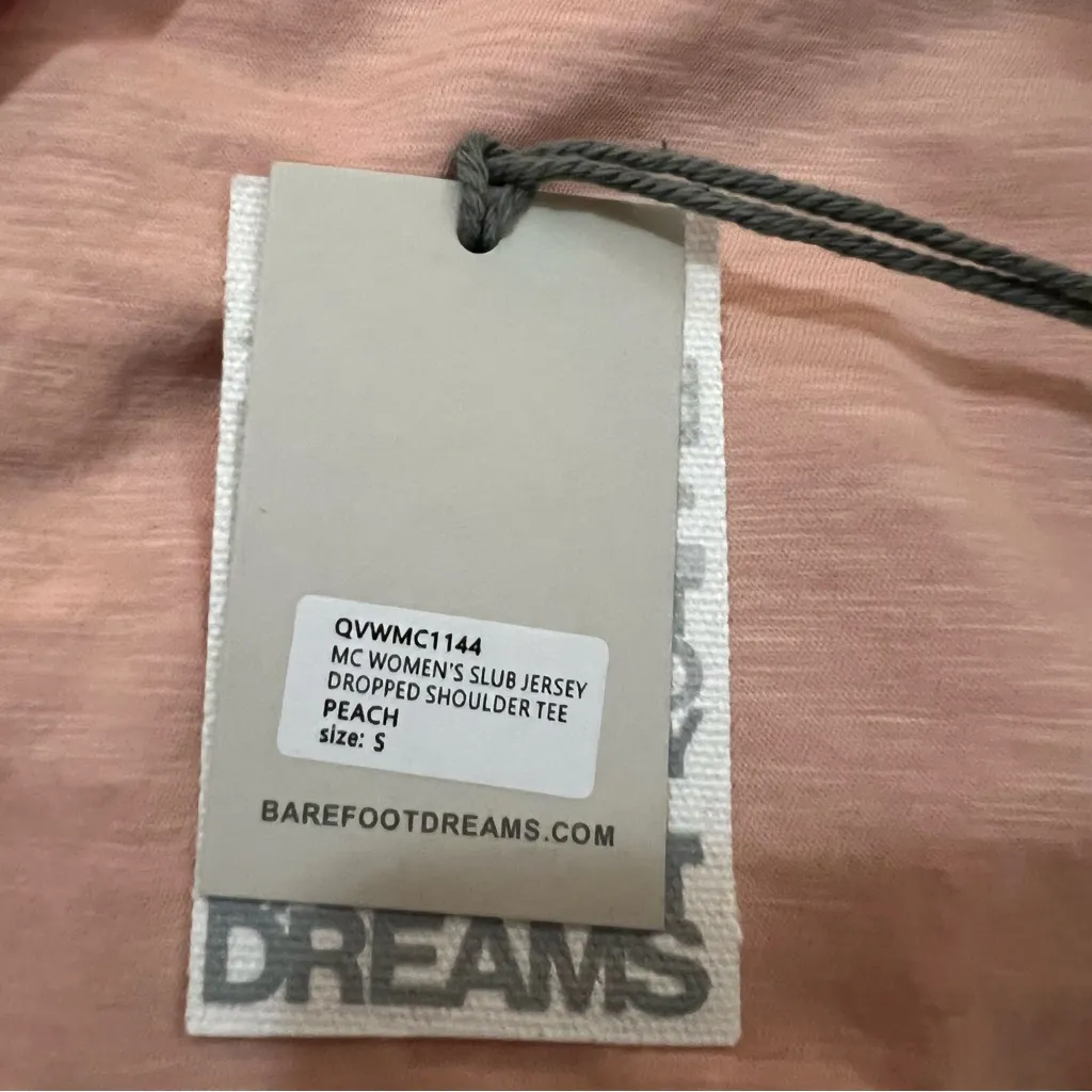 New! Barefoot Dreams Soft Peach Short Sleeve Tee Malibu Collection Small - Image 8