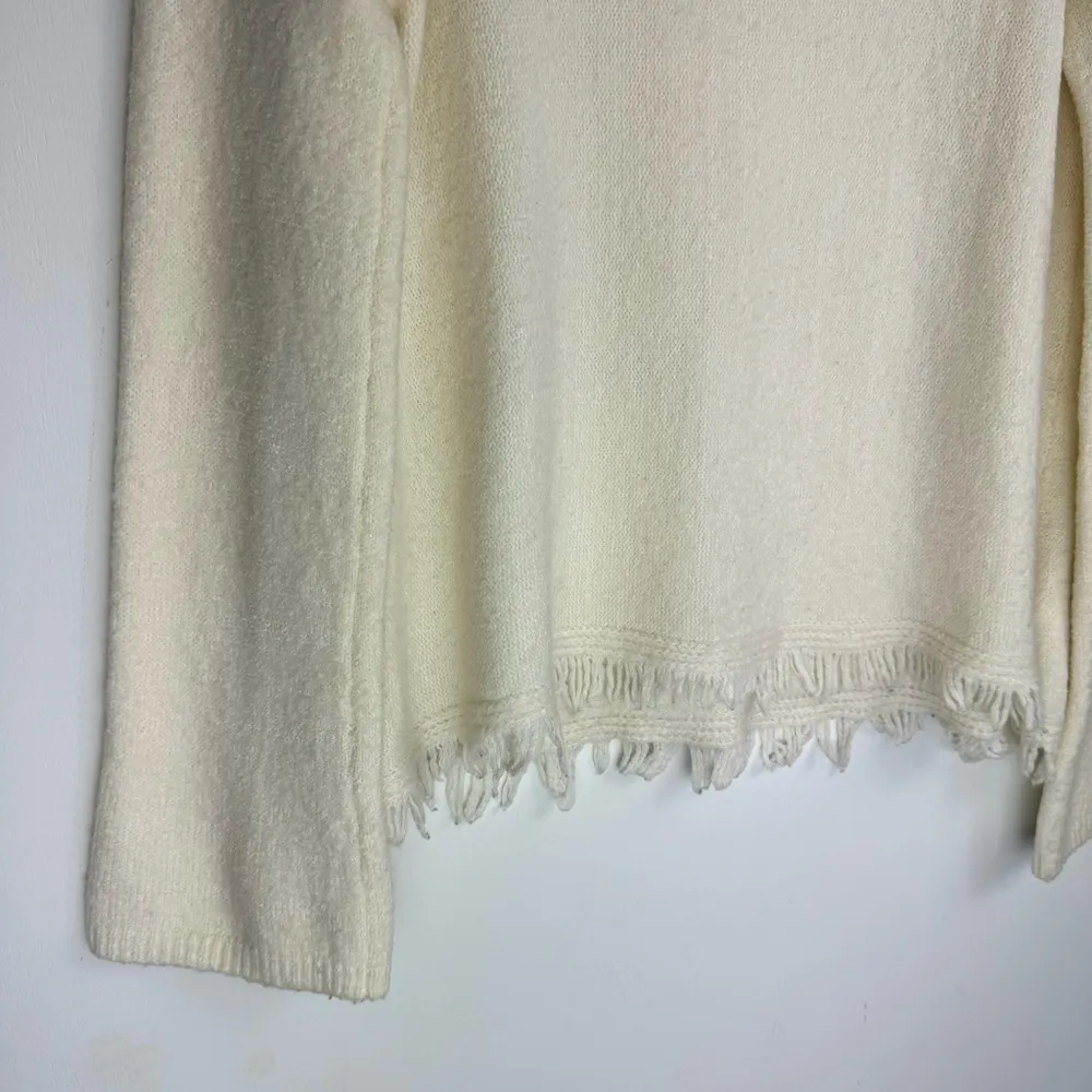 Anthropologie Akemi Kin Wool Alpaca Turtleneck Sweater Sz Small Fringe Trim - Image 7
