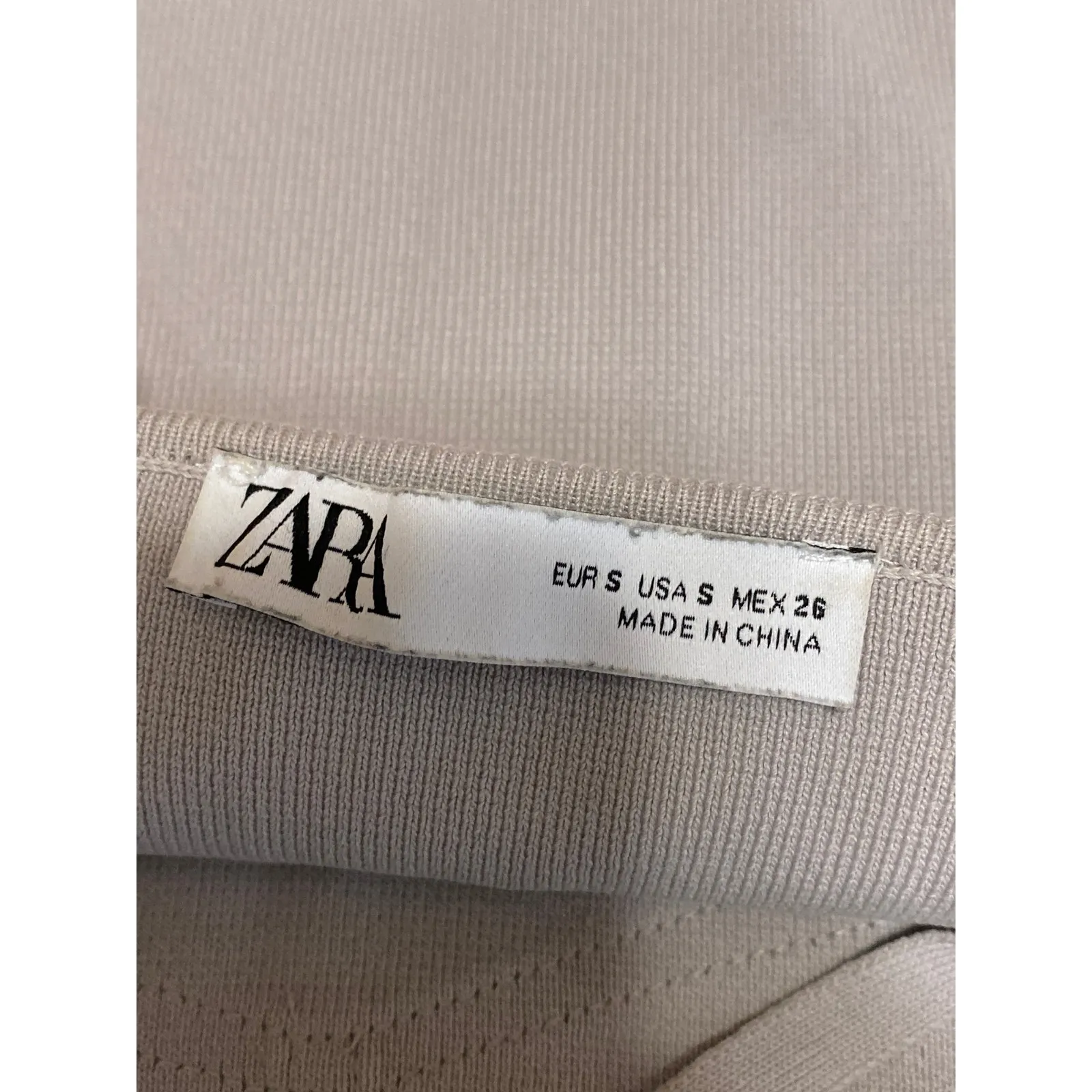 Zara Women's Gray Sleeveless Corset Bustier Knit Cami Tank Camisole Crop Top S - Image 5