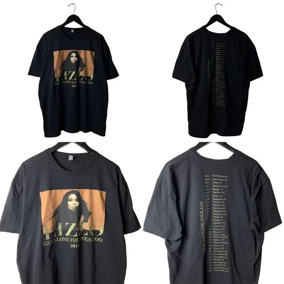 2019 Lizzo Rap Tee T Shirt Black Extra Large XL Graphic - Image 2