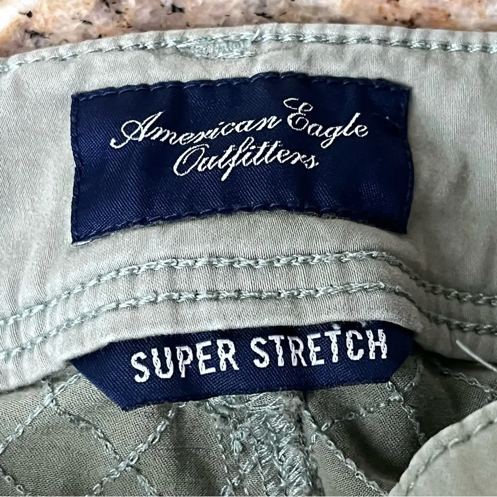 American Eagle Women’s Army Green Moto Pants Low Rise Y2k Retro Grunge Biker 6 - Image 8